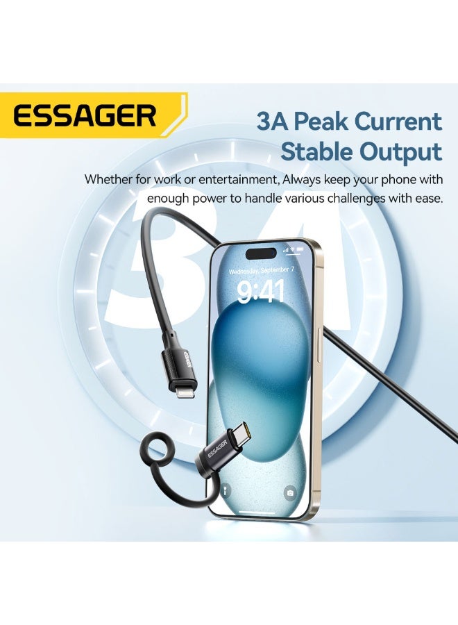 ايساجر محول OTG من Essager Lightning أنثى إلى USB-C ذكر - شحن سريع 3 أمبير ومزامنة بيانات - ألومنيوم مدمج - متوافق مع iPhone وiPad، رمادي - Image 5