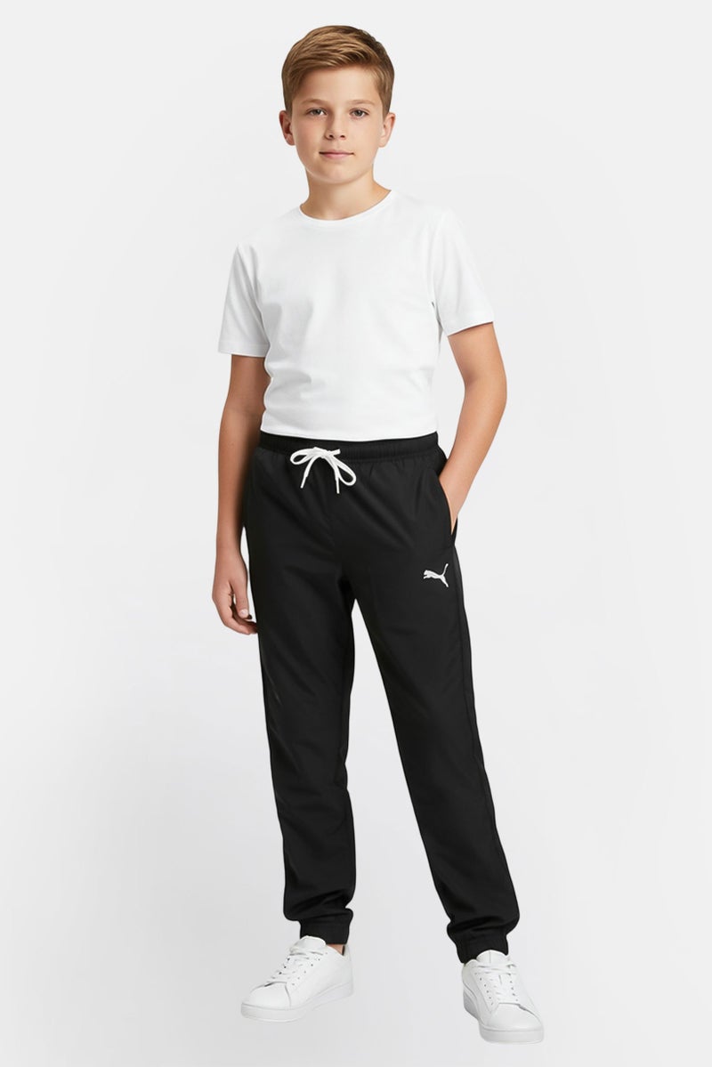 PUMA Kids Boy Drawstring Training Track Pants, Black - Image 1