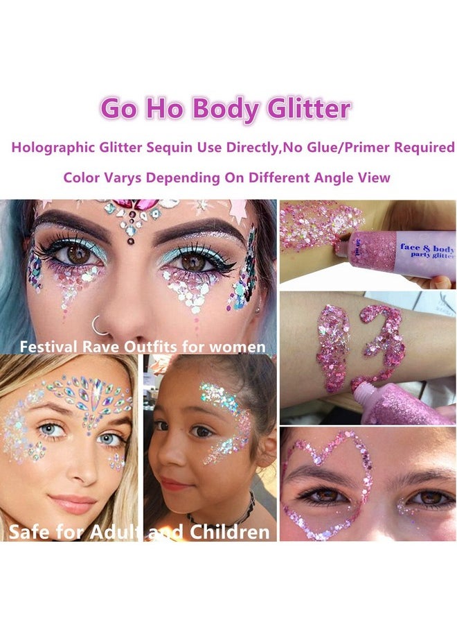 Pink Body Glitter Gel,Singer Concerts Pink Face Glitter Makeup,Holographic Chunky Sequins Glitter For Lip/Hair/Nails,Music Gift For Disco Outfit Woman,Festival Rave Accessories,Pink Glitter - pzsku/Z77DD3D9437C73D6FD81BZ/45/_/1734437997/452ad905-6912-430b-b851-6d3e5b9e1c12