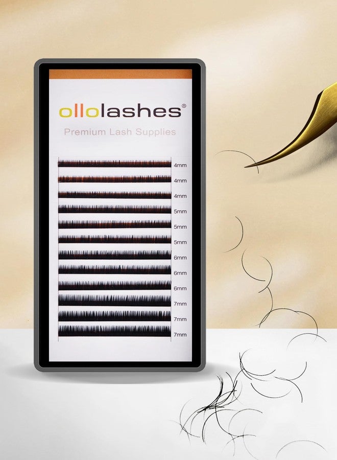 اولولاشز وصلات رموش سفلية من OLLOLASHES، انحناء B، 0.07 مم، مزيج 4-7 مم، 4 مم، 5 مم، 6 مم، 7 مم، لون أسود، وصلات رموش سفلية، لوازم احترافية لفنيي الرموش (سفلي-B-0.07، 4-7 مم) - Image 1