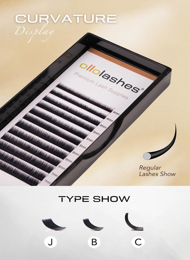 اولولاشز وصلات رموش سفلية من OLLOLASHES، انحناء B، 0.07 مم، مزيج 4-7 مم، 4 مم، 5 مم، 6 مم، 7 مم، لون أسود، وصلات رموش سفلية، لوازم احترافية لفنيي الرموش (سفلي-B-0.07، 4-7 مم) - Image 3