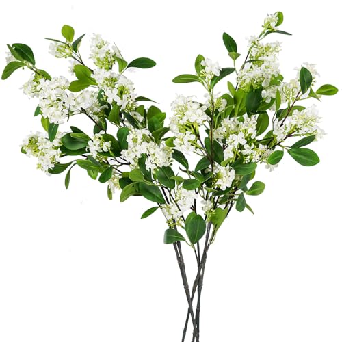 Melorca&Guilla MelorcaGuilla Artificial Plants6PCS 32 Green Faux Branches for Vase Faux Greenery StemsArtificial Plants Fake Plants for Shop Garden Office Home Dcor 6 Daphne - Image 1