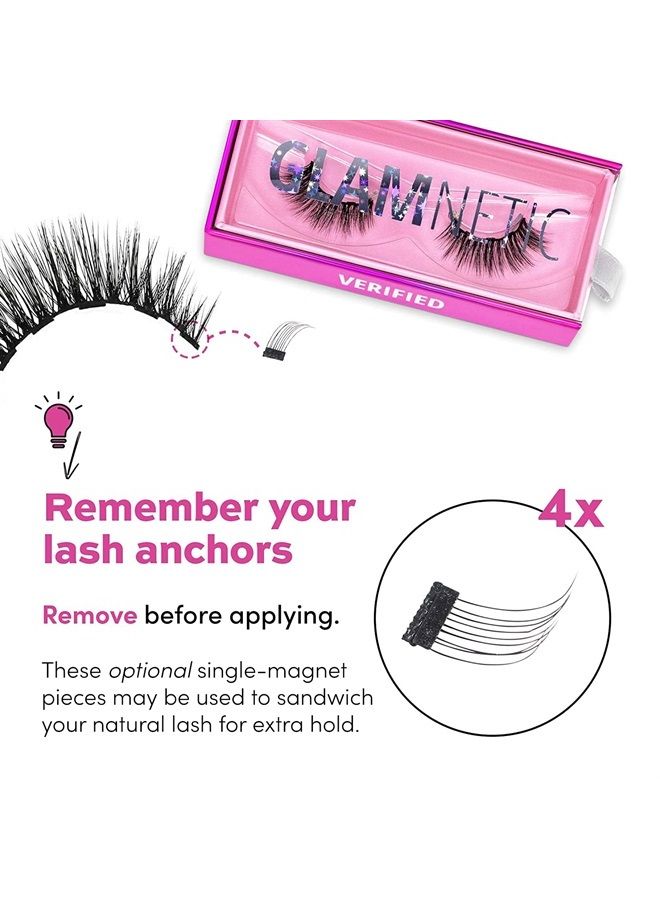 Glamnetic رموش مغناطيسية - موثوقة | رموش مغناطيسية طويلة، 60 استخدام، رموش فاخرة قابلة لإعادة الاستخدام، عيون قطة درامية - 1 زوج - Image 5