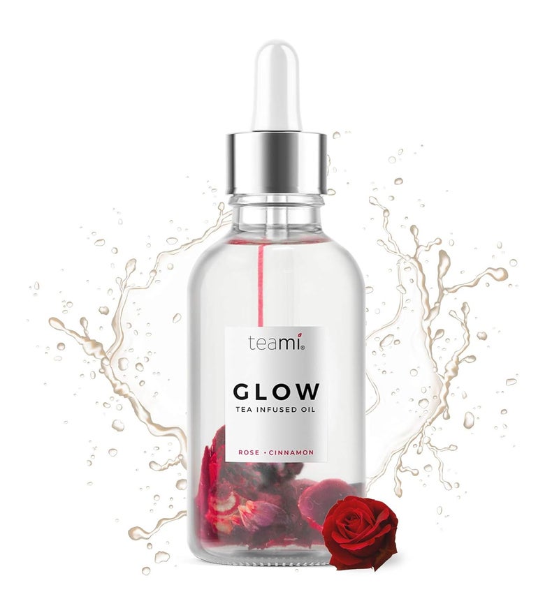 teami Teami Glow Jojoba Face Oil for Women with Cinnamon Bark Rose Buds  Vitamin E Oil for Skin  Facial Oil Cleanser for Sensitive Normal Oily  Dry Skin 2oz
