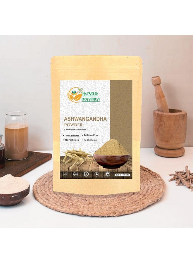 HERBS BOTANICA مسحوق جذر الأشواغاندا من هيربس بوتانيكا مع مسحوق ويثانيا سومنيفيرا مكمل عشبي أيورفيدي دعم وقوة 5.3 أونصة - Image 2