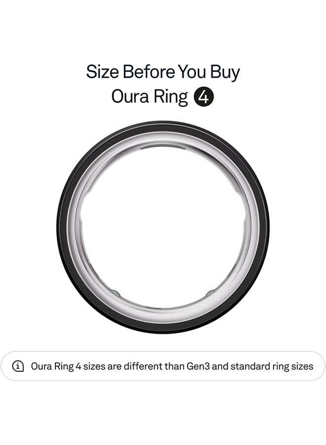 OURA Oura Ring 4 - Black - Size 8 - Smart Ring - Size First with Oura Ring 4 Sizing Kit - Sleep Tracking Wearable - Heart Rate - Fitness Tracker - Up to 8 Days of Battery Life  - Image 2