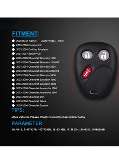 Topleo Pack of 2 Car Keyless Entry Remote Control Key Fob Fits for Chevrolet Silverado Equinos Suburban 2003-2006,Fits for Cadillac Escalade/GMC Yukon 2003-2006/Hummer H2 / Pontiac Torrent / Saturn Vue  - Image 4