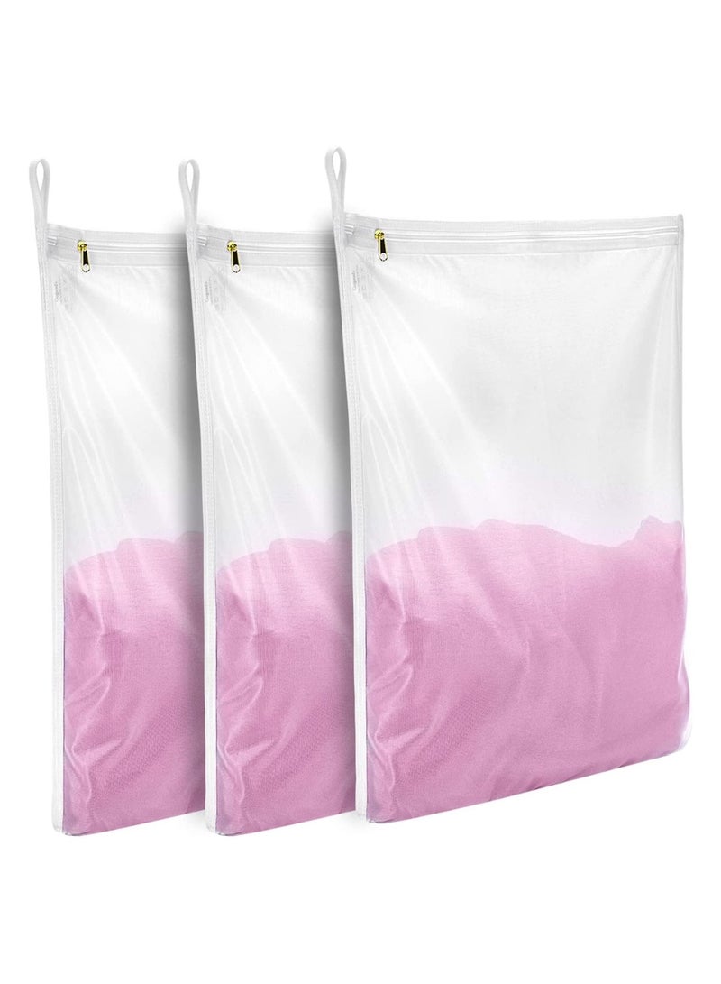 SYOSI 3 Pcs Delicates Laundry Bags Fine Mesh Wash Bag Mesh Laundry Bags Travel Storage Organize Bag Clothing Washing Bags for Lingerie Underwear Bra Silk Socks with Hanging Loop  - Image 1