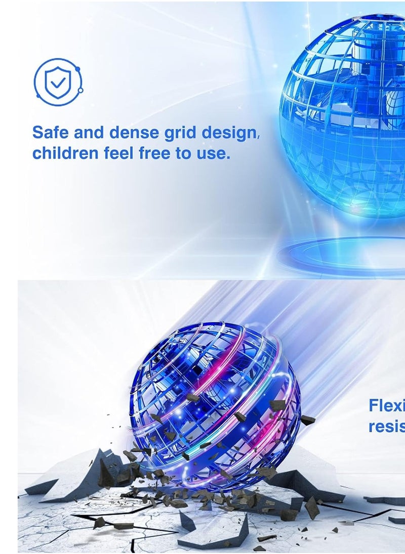 Generic Flying Orb Ball, 2022 Upgraded Flying Ball Toy, Hand Controlled Boomerang Hover Ball, Flying Spinner with Endless Tricks, Cool Toys Gifts for 6 7 8 9 10+ Year Old Boys Girls Teens Indoor Outdoor Toys ( BLUE , RED )  - Image 3