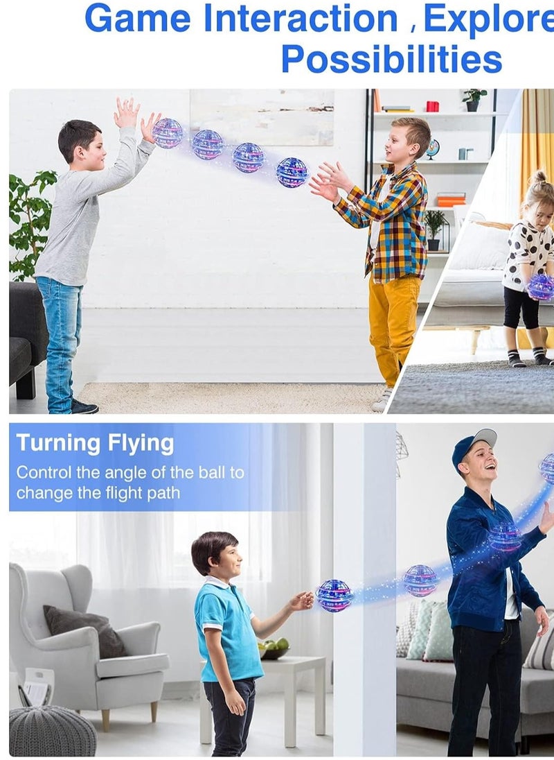 Generic Flying Orb Ball, 2022 Upgraded Flying Ball Toy, Hand Controlled Boomerang Hover Ball, Flying Spinner with Endless Tricks, Cool Toys Gifts for 6 7 8 9 10+ Year Old Boys Girls Teens Indoor Outdoor Toys ( BLUE , RED )  - Image 4