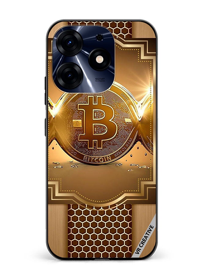 VR CREATIVE Protective Case Cover For Tecno Spark 10 Pro Royal Bitcoin Design Multicolour - Image 1