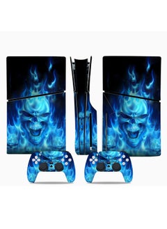 PS5 Slim Game Machine Whole Body Sticker PVC Material No Bubbles With Air Guide Groove Handle Film Skull-Color:PS5 Slim Digital Version Shot Here