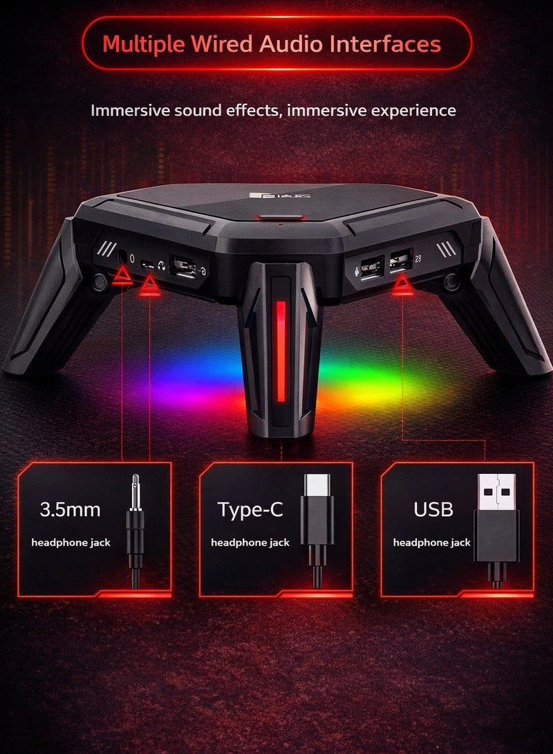 Gamwing Scorpion 2 Pro Keyboard & Mouse Converter for Mobile Gaming by Gamwing, Wired 100Mbps Ethernet Network Port, Low Latency Signal Transmission, 2000Hz Polling Rate, RGB Lighting, Multiple Audio Interfaces, Supports Redmagic, Android 10+, HyperOS, HarmonyOS, for PUBG & FPS Games - Image 3