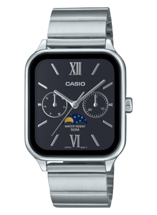CASIO Men's Analog Square Shape Stainless Steel Wrist Watch - MTP-M305D-1A2VDF - 34 Mm