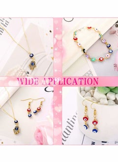 Y&D Acrylic Evil Eye Beads, DIY Craft Jewelry Charms, Pendants with Double Hook for Bracelet, 160pcs  - Image 5