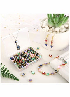 Y&D Acrylic Evil Eye Beads, DIY Craft Jewelry Charms, Pendants with Double Hook for Bracelet, 160pcs  - Image 3