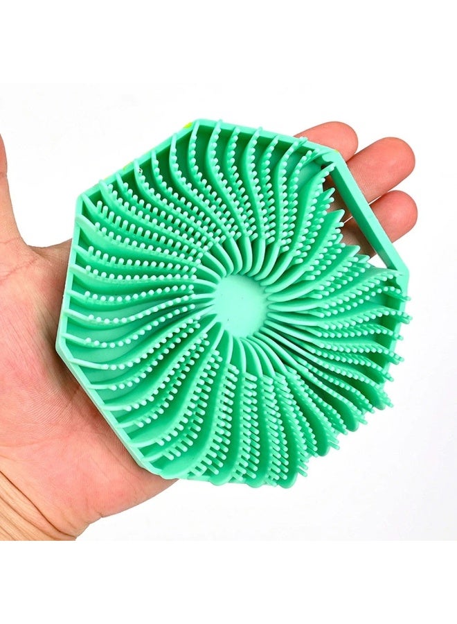 Silicone Body Scrubber，Exfoliating Body Scrubbers for use in Shower,Silicone Body Brush for Showering and Anti-Slippery Handles for All Skin Types (Purple) - Image 1