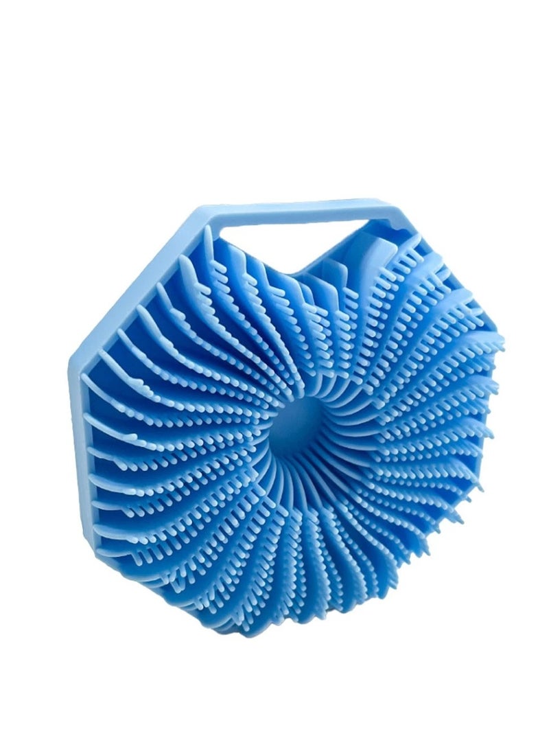 Silicone Body Scrubber，Exfoliating Body Scrubbers for use in Shower,Silicone Body Brush for Showering and Anti-Slippery Handles for All Skin Types (Purple) - Image 2