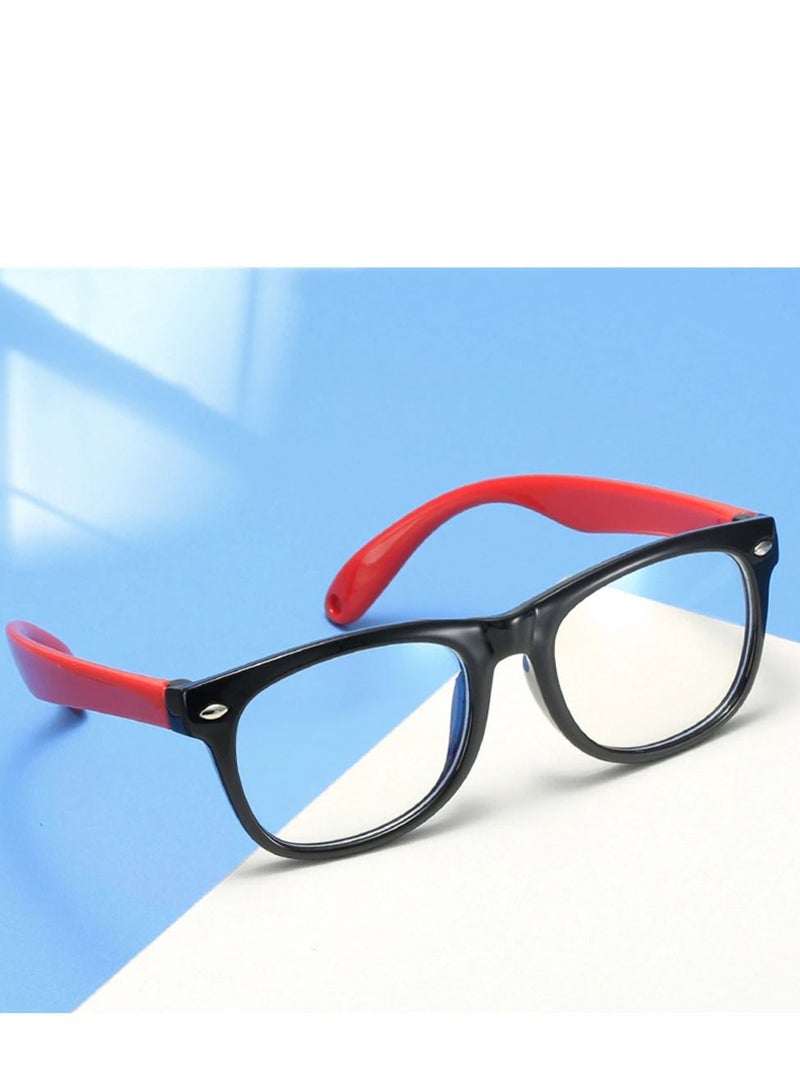 AROAQ Kids Computer Glasses Blue Light Blocking Filter Gaming Goggles Silicone Frame Child Anti Blue Ray Eyewear Red T2 - Image 4