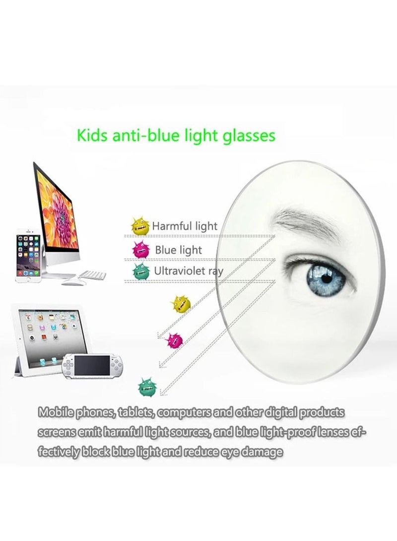 AROAQ Kids Computer Glasses Blue Light Blocking Filter Gaming Goggles Silicone Frame Child Anti Blue Ray Eyewear Red T2 - Image 2