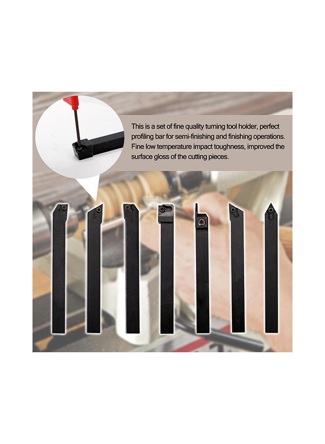 نيبمينينت 21-Piece Boring Bar Carbide Lathe Turning Tool Set black 22x4x15centimeter  - Image 4