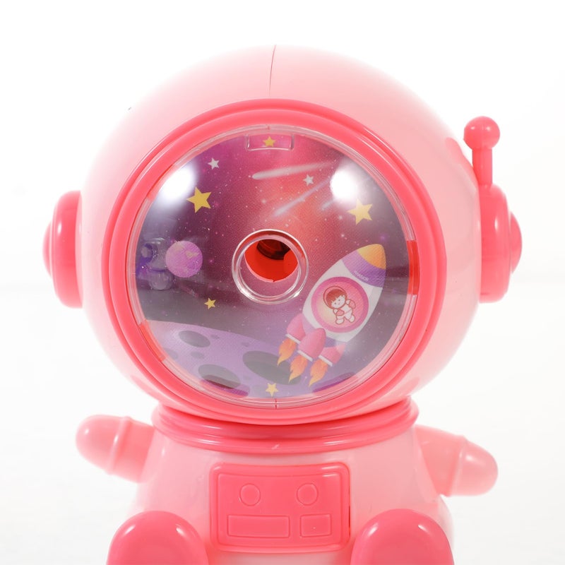 Manual Pencil Sharpener Compact Safe For Students Artists Adorable Cartoon Design Blue - Image 4