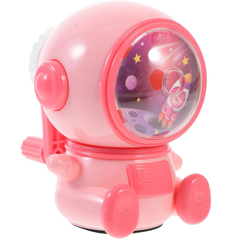 Manual Pencil Sharpener Compact Safe For Students Artists Adorable Cartoon Design Blue - Image 2