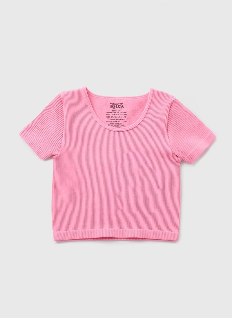 Matalan Girls Pink Seamless Top