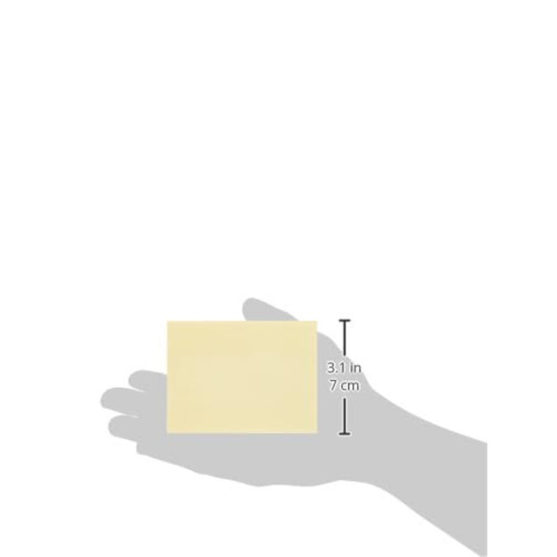 CPP04A ورق ملاحظات لاصق 100 ورقة، مقاس 3 × 4 بوصة، أصفر - Image 5