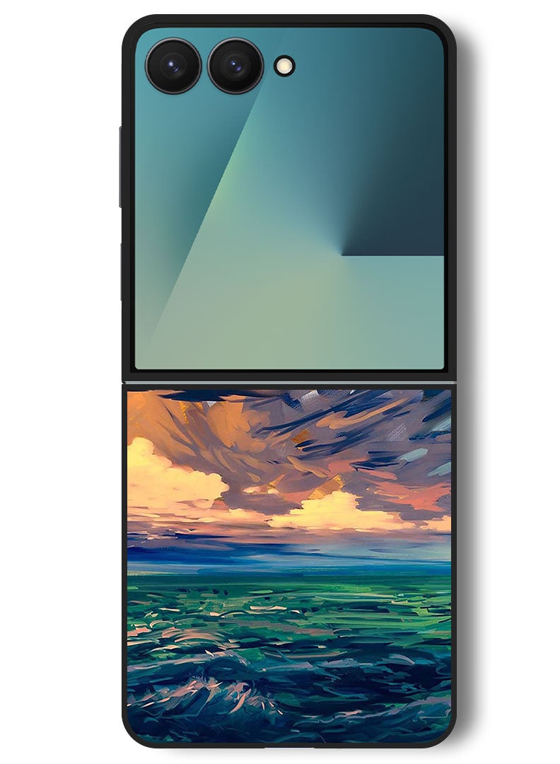 Theodor Case Compatible with Samsung Galaxy Z Flip 7 - 6.9 Inch Protection Shockproof Bumper Cover Landscape - Image 1