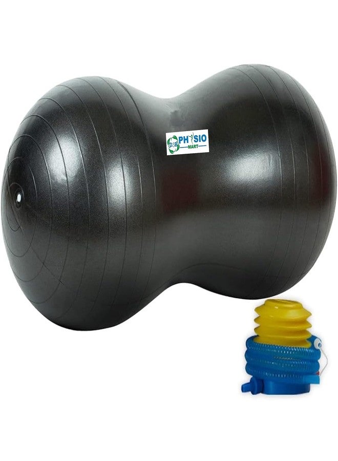 DSB PHYSIO MART Physio Therapy Peanut Ball with Pump 50cm Shaped Swiss Stability Yoga Exercise Balance Ball for Kids, Labor Birthing, Fitness, Gym Workout - Image 2