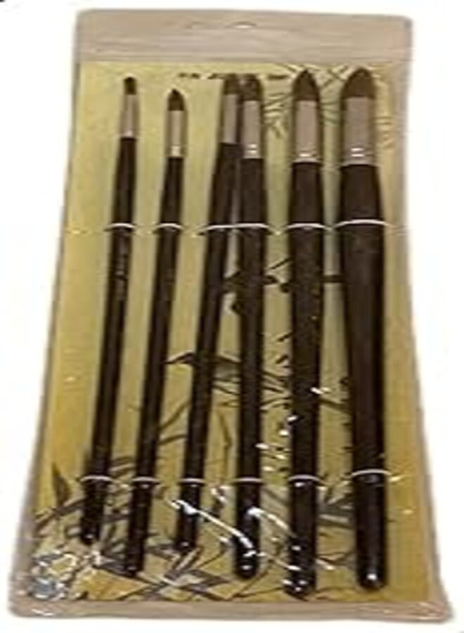 OR Fine art brush set of 6 - black - no:122