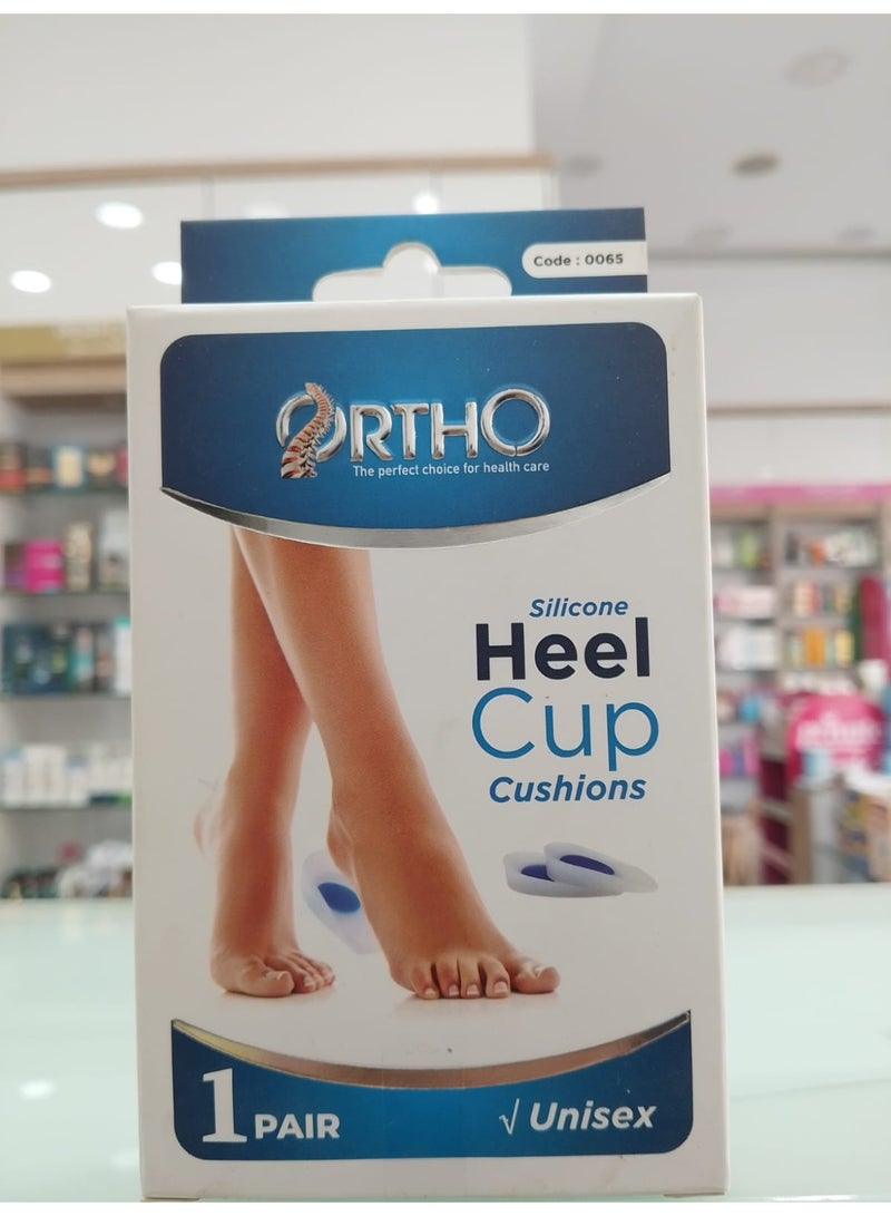 Ortho Silicon Heel Cup Cushions 1 Pair Large - Image 1