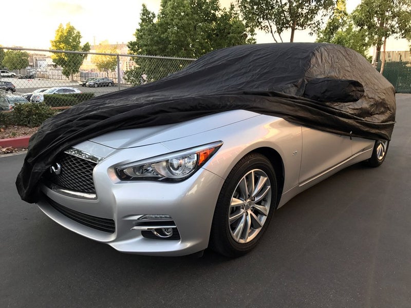 EFINITYER Xtrashield Custom Fit 2014-2019 Infiniti Q50 Car Cover Black Covers - Image 2