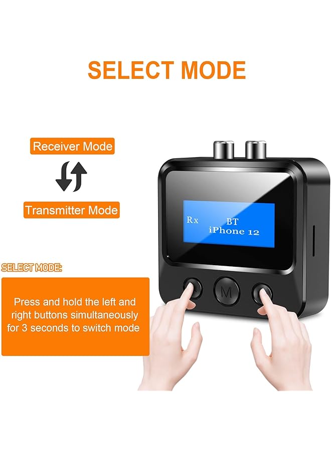 إكسفور جهاز إرسال واستقبال بلوتوث، لأجهزة ستيريو التلفزيون المنزلية، محول بلوتوث 5.0 طويل المدى، مع صوت محيطي ثلاثي الأبعاد بتقنية Aptx، وتقنية بصرية منخفضة الكمون، لأجهزة ستيريو المنزل، وسماعات الرأس، ومكبرات الصوت - Image 4