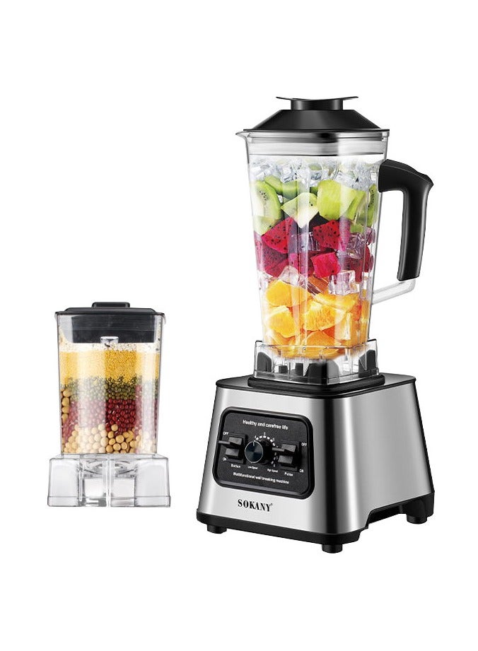 سوكاني خلاط عالي السرعة 1000 واط بسعة 2.5 لتر مع 9 سرعات قابلة للتعديل – قابس بريطاني، خلاط طعام وسحق ثلج للاستخدام المنزلي والتجاري - Image 1