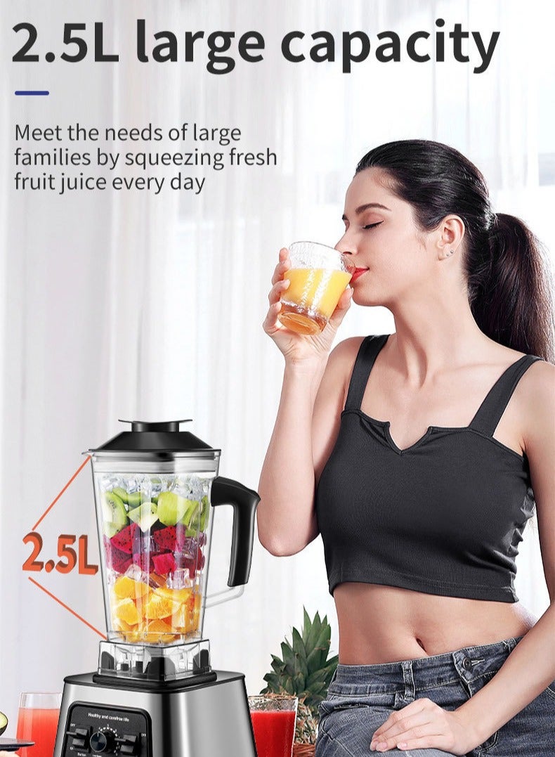 سوكاني خلاط عالي السرعة 1000 واط بسعة 2.5 لتر مع 9 سرعات قابلة للتعديل – قابس بريطاني، خلاط طعام وسحق ثلج للاستخدام المنزلي والتجاري - Image 3