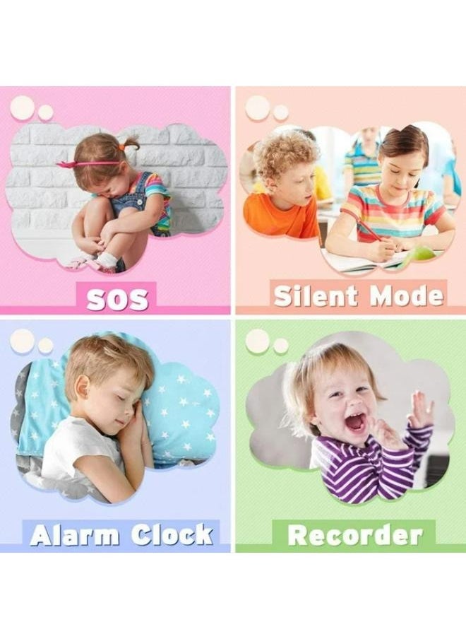 Nabi - Children's IP65 Waterproof Smart Watch with SOS, Camera, Call, Music, 7 Games Puzzle, Alarm Clock, Compatible with iOS and Android for Girls and Boys(Pink) - Image 1