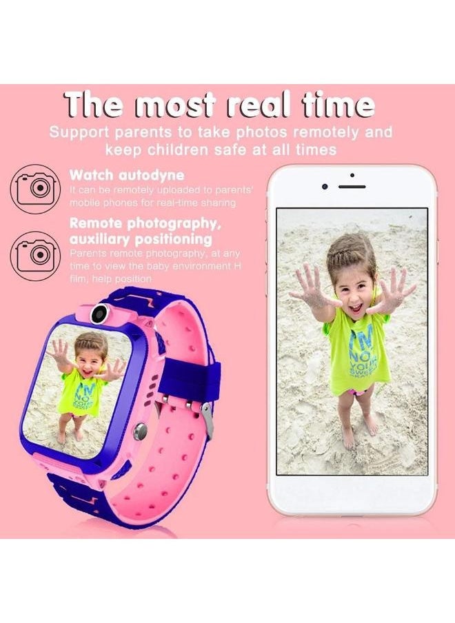 Nabi - Children's IP65 Waterproof Smart Watch with SOS, Camera, Call, Music, 7 Games Puzzle, Alarm Clock, Compatible with iOS and Android for Girls and Boys(Pink) - Image 1