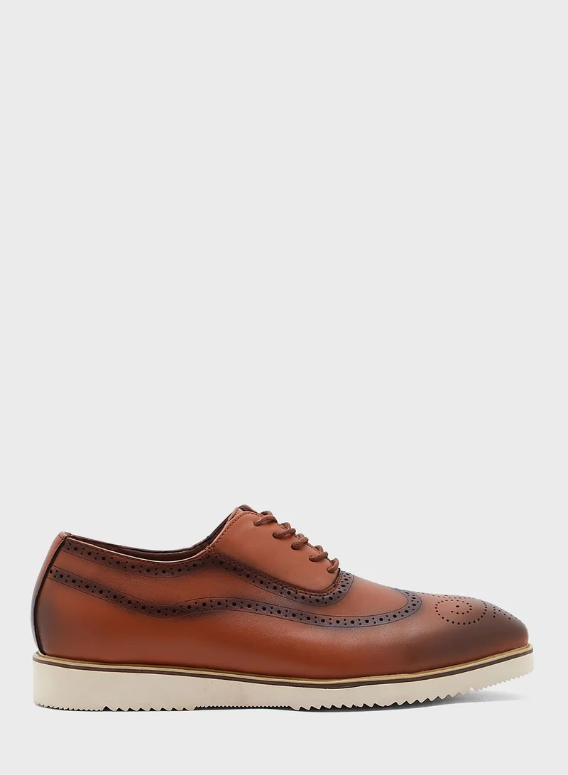 Robert Wood Casual Wing Cap Brogue Lace Ups