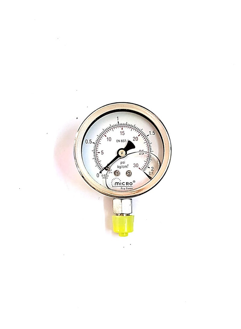 Generic STAINLESS STEEL pressure gauge borden tube pressure gauge hydraulic pressure gauge water pressure meter OIL PRESSURE METER 14KGCM2 OR 210PSI  - Image 2