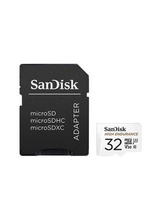 High Endurance microSDHC + SD Adapter - for dash cams & home monitoring, up to 2,500 Hours, Full HD / 4K videos, up to 100/40 MB/s Read/Write speeds, C10, U3, V30 32 GB - view 3