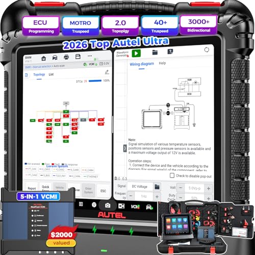 Autel MaxiSYS Ultra Scanner, 2026 MSUltra Top Intelligent Scan Tool, Topology, 5IN1 VCMI, ECU Function, 3K+ Bidirectional Diagnostic, 40+ Reset Up of Ultra Lite MS919 MS909 Elite 2 Pro, Motor TruSpeed - Image 1