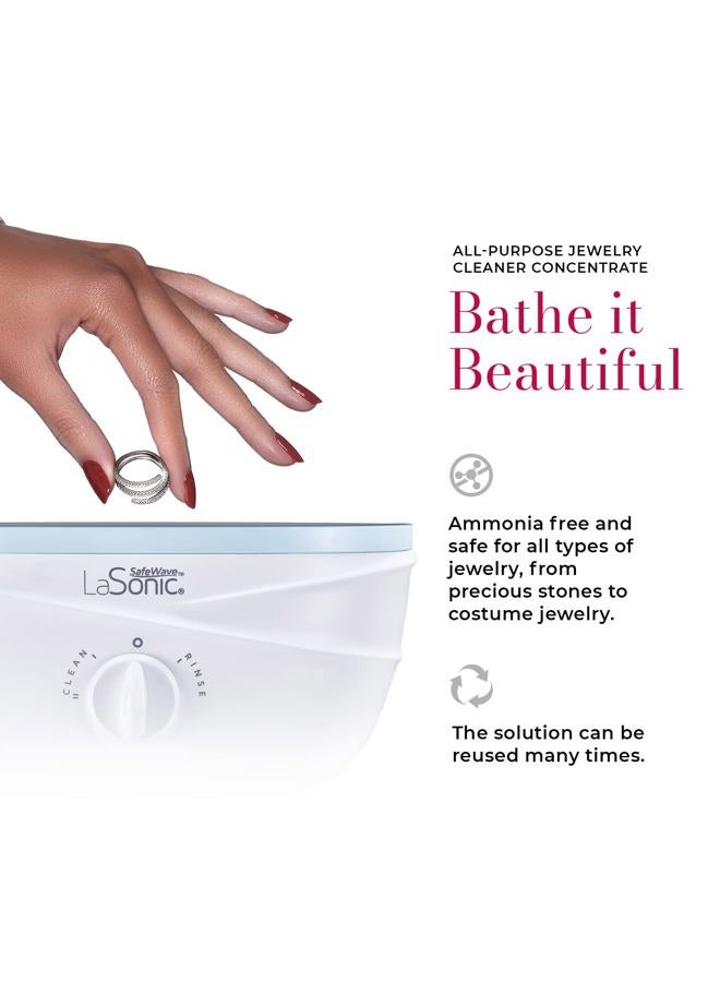 CONNOISSEURS LaSonic All-Purpose Jewelry Cleaner Concentrate - 8 fl oz - Formulated for LaSonic SafeWave and Jewelry Bath Sonic Cleaning Devices - Image 3