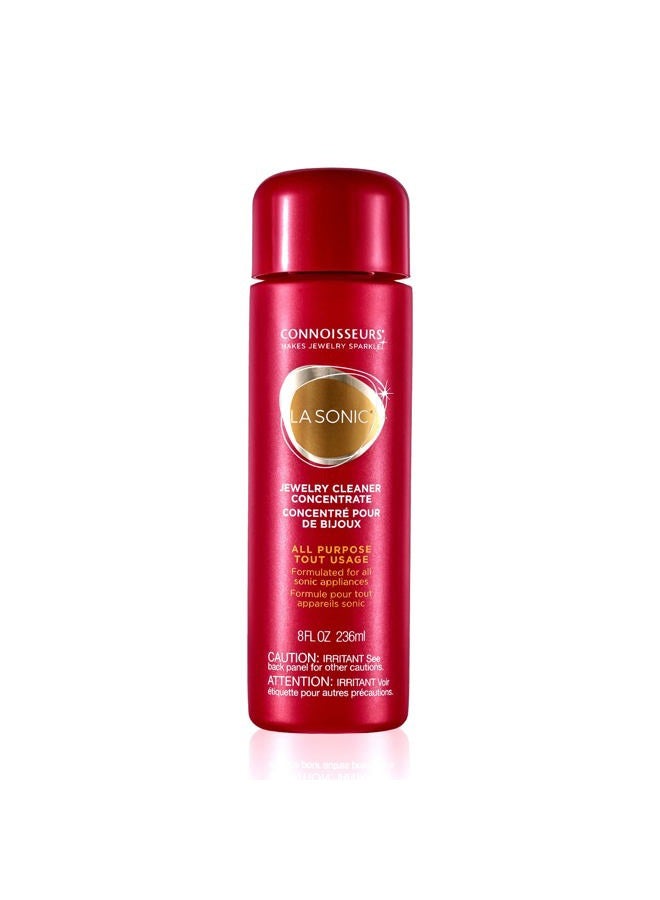 CONNOISSEURS LaSonic All-Purpose Jewelry Cleaner Concentrate - 8 fl oz - Formulated for LaSonic SafeWave and Jewelry Bath Sonic Cleaning Devices - Image 1