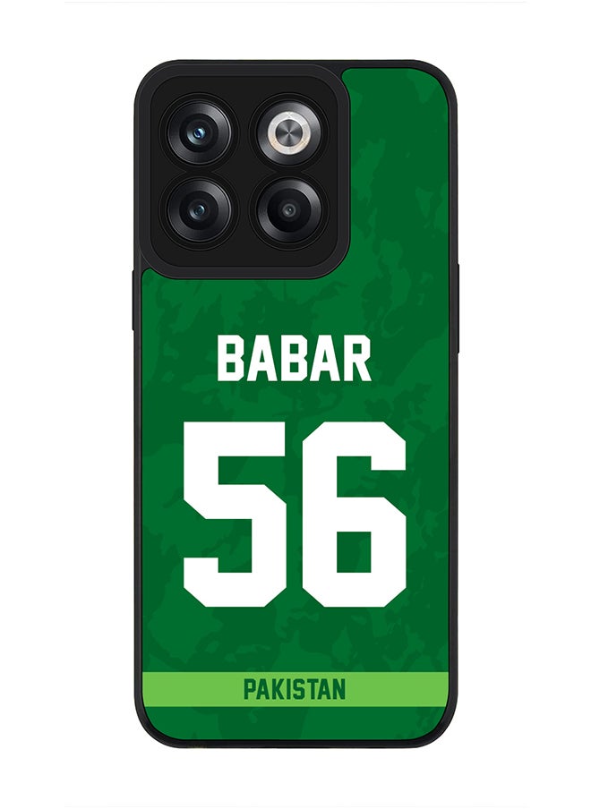 Stylizedd - Rugged Black Edge Case for OnePlus 10T, Slim fit Soft Case Flexible Rubber Edges Thin Cover - Player Name - Babar Azam, Jersey Number- 56 - Image 1