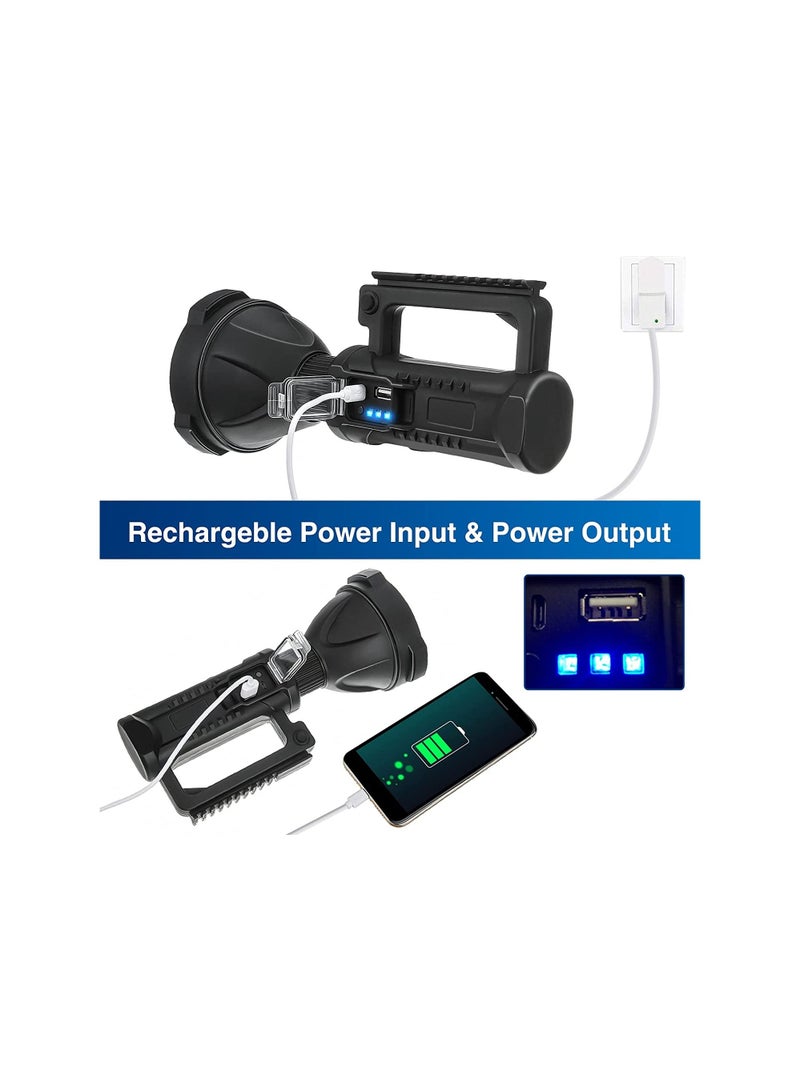 مصباح يدوي LED محمول باليد كبير الحجم مزود بباور بانك - Image 2