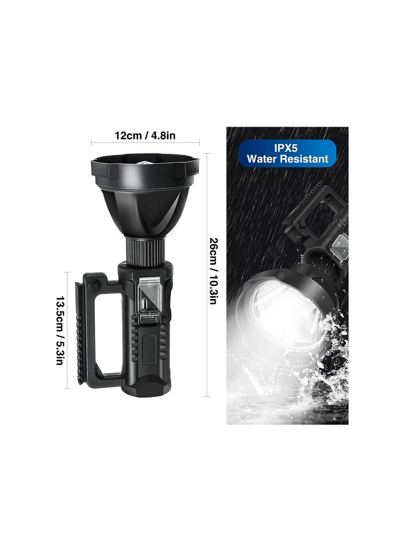 مصباح يدوي LED محمول باليد كبير الحجم مزود بباور بانك - Image 3