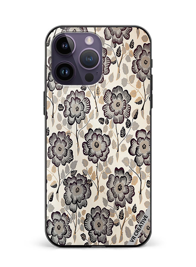 VR CREATIVE Protective Case Cover For Apple iPhone 15 Pro Floral Design Multicolour - Image 1