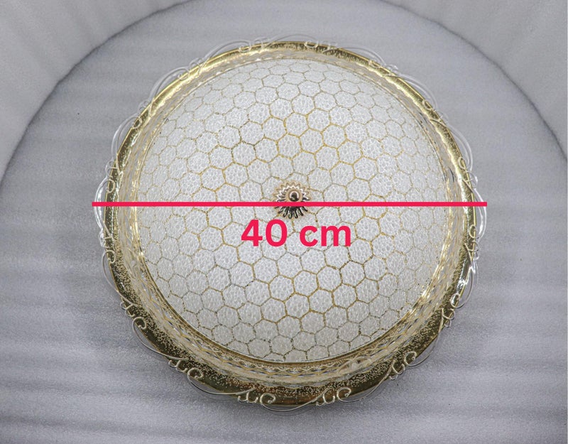 swanart Glass Chandelier Ceiling Round Light 16 Inch (Multicolor) (With Bluetooh System) (Design 1) - Image 2